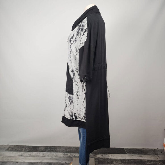 LINK Black & Grey Long Tunic Top Dress Size L - Picture 5 of 9